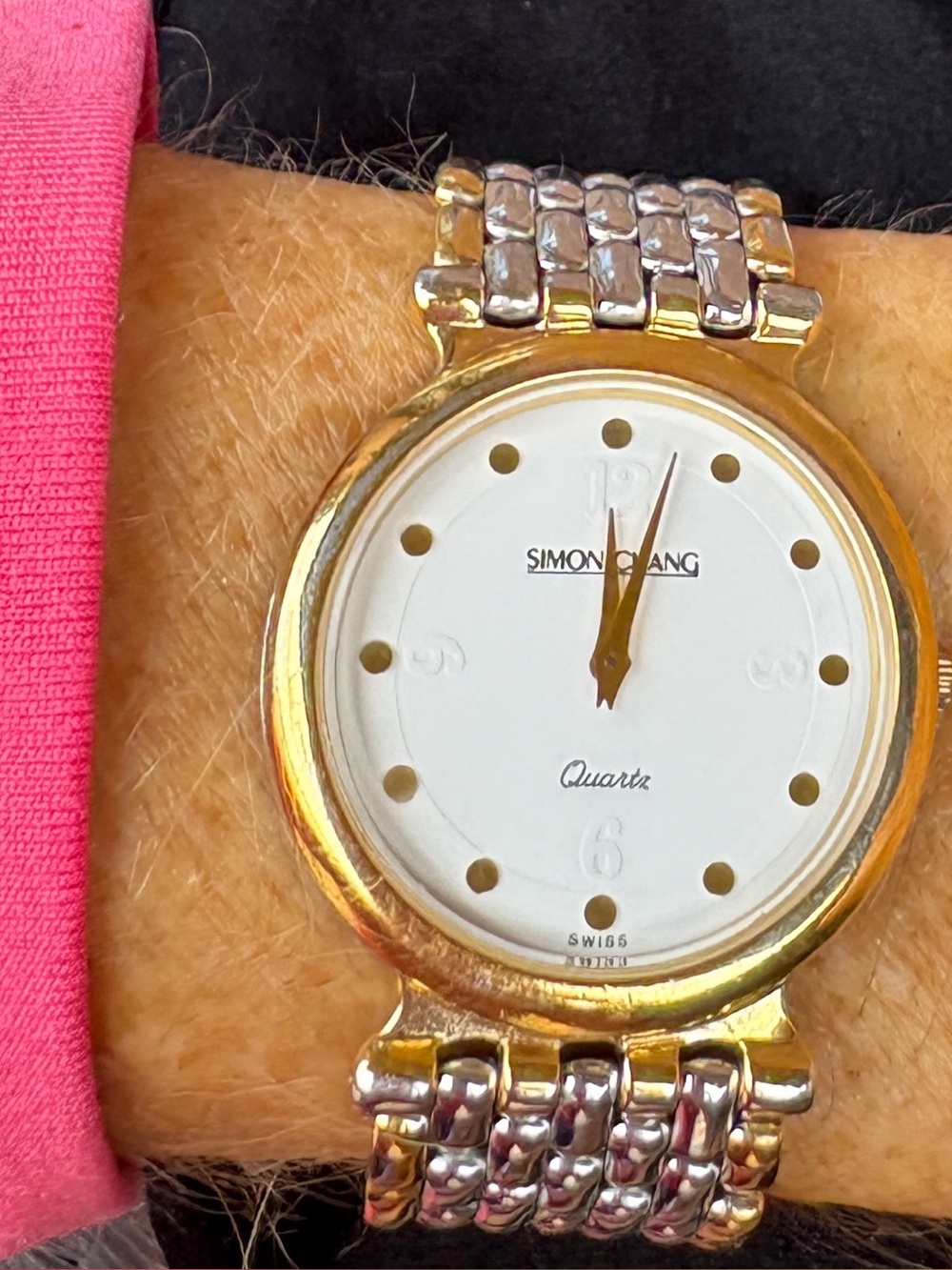 Simon Chang Two-Tone Gold and Silver Women's Quartz Watch